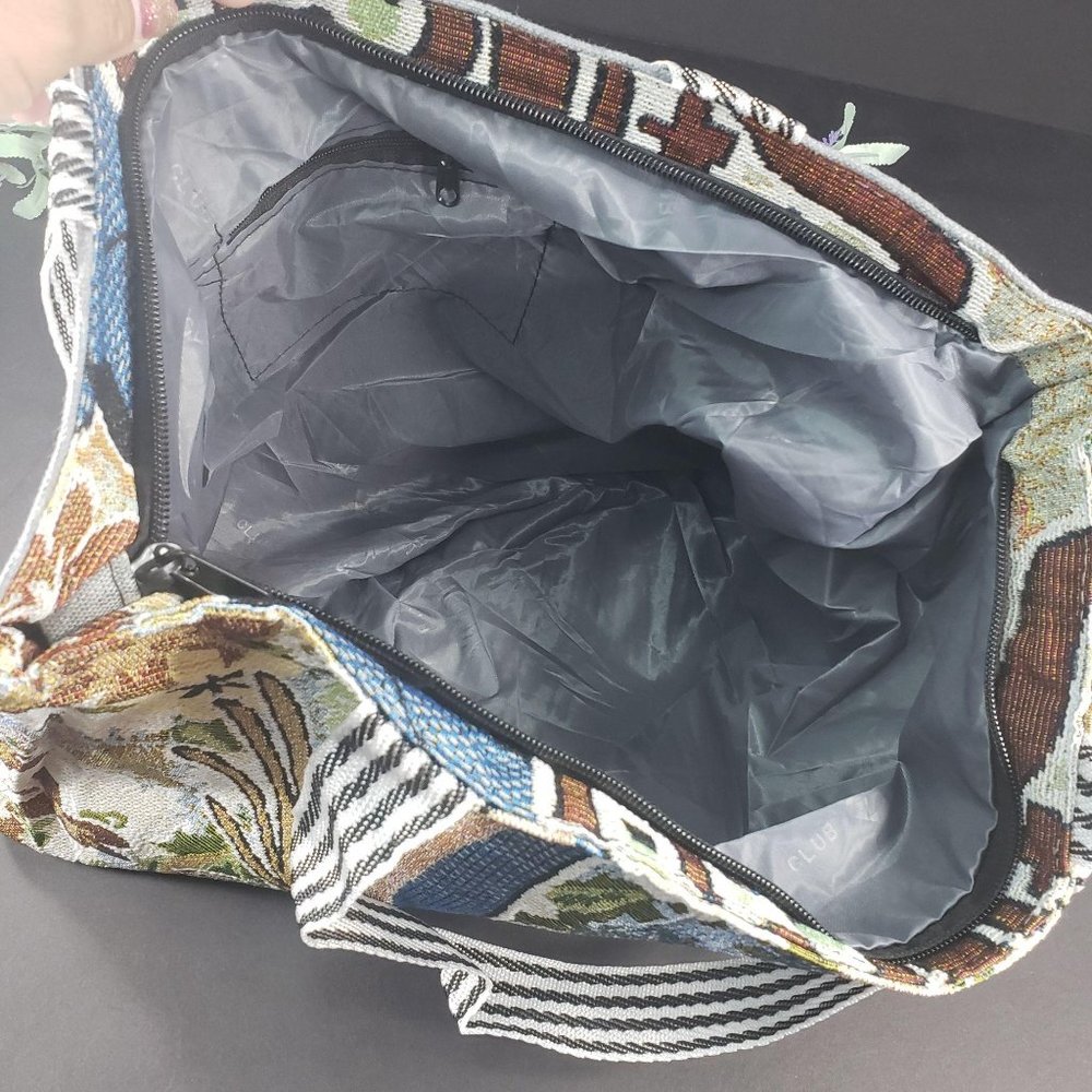 Stitch Canvas Casual Shoulder Tote Bag - Picture 8 of 16
